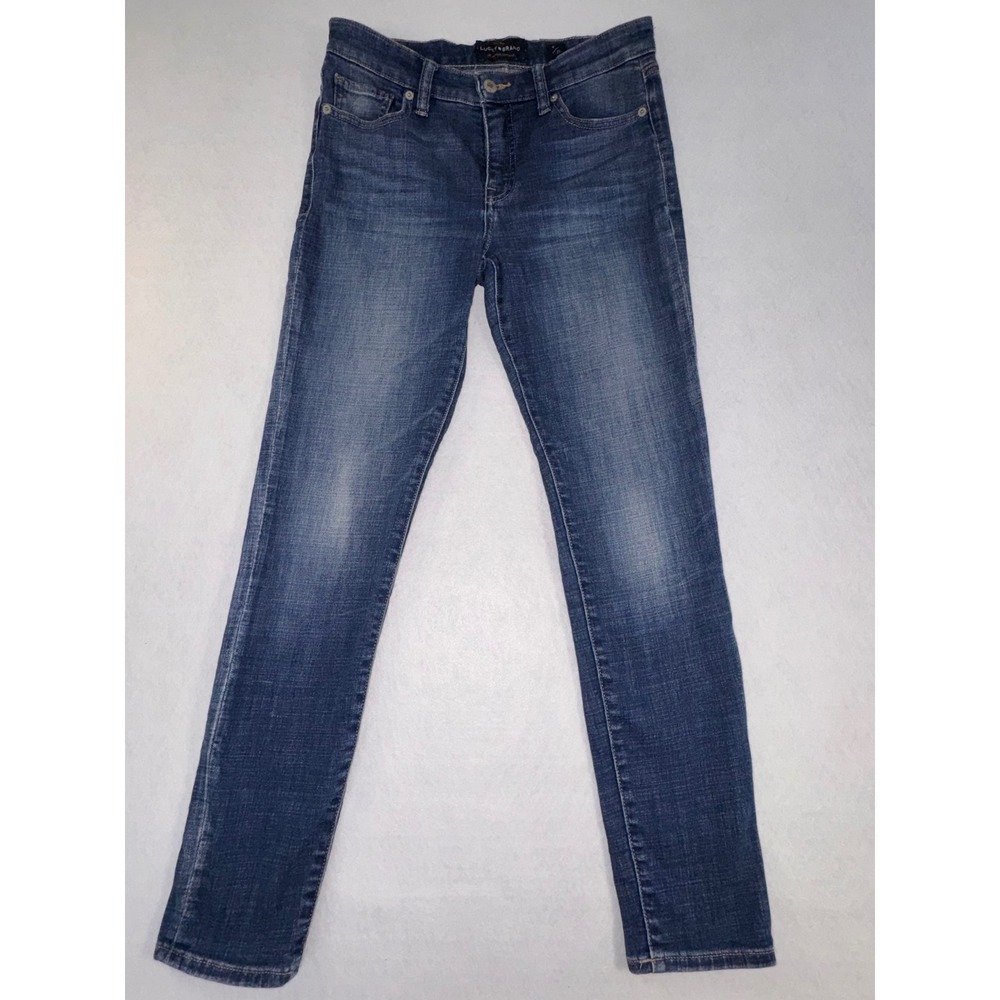 Lucky Brand Ava Skinny Jeans Womens 4/27 Medium Wash Blue Mid Rise Denim Pants‎